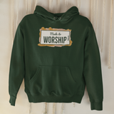 Bottle Green "Made to worship" unisex christian hooded sweatshirt