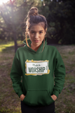 Bottle Green "Made to worship" unisex christian hooded sweatshirt