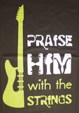 Olive Green “Praise him with the strings” unisex Christian t-shirt