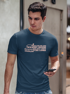 Petrol blue "As for Me and My house We will serve the Lord" unisex christian t-shirt