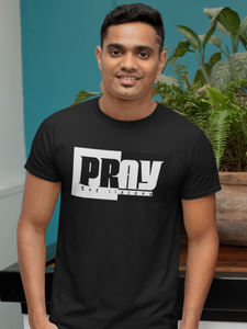 Black "Pray" unisex christian t-shirt
