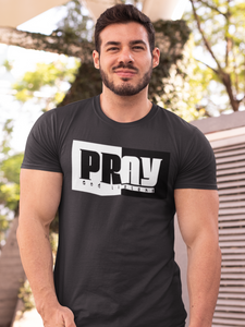 Steel grey "Pray" unisex christian t-shirt