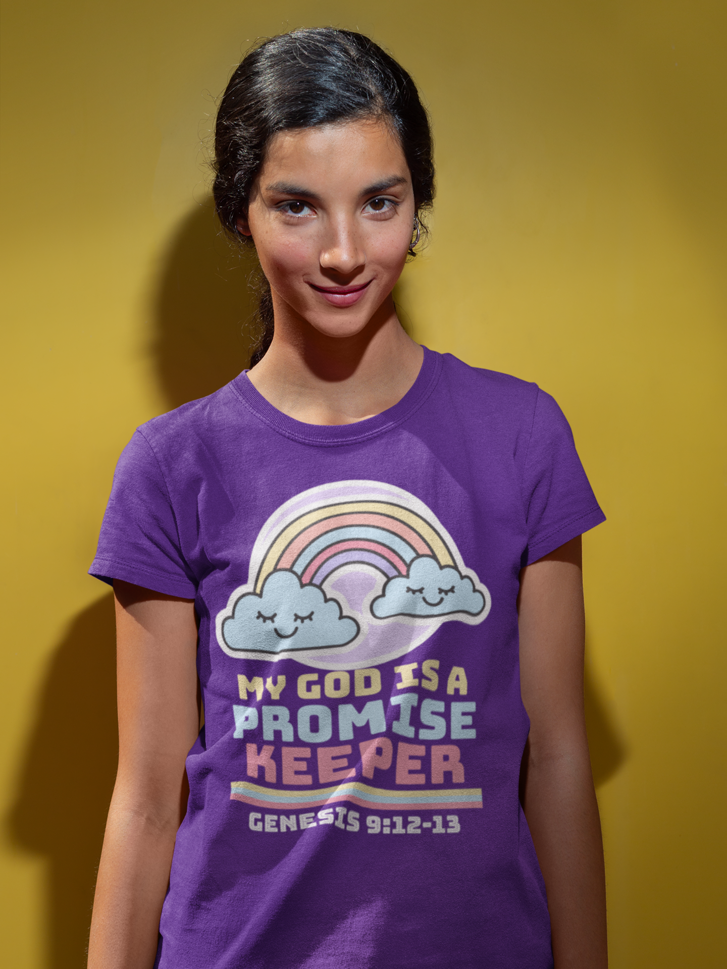 Purple "Promise Keeper" women's christian t-shirt