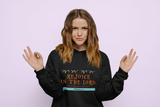 Black "Rejoice in the Lord" unisex Christian hooded sweatshirt