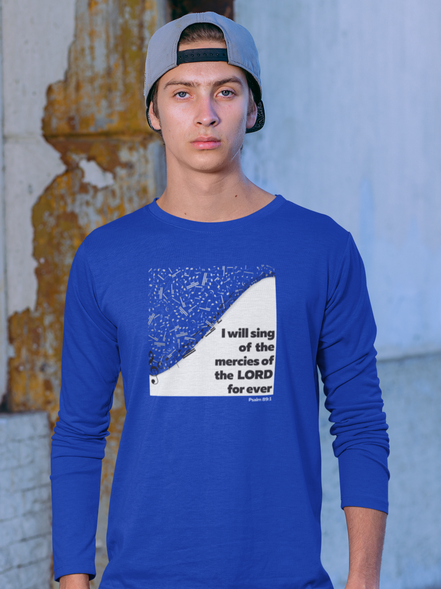 "I will sing of the mercies of the LORD forever" Men’s full sleeve Christian t-shirt