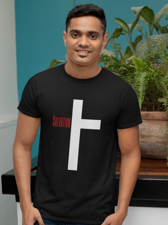 Black “Salvation” unisex christian t-shirt
