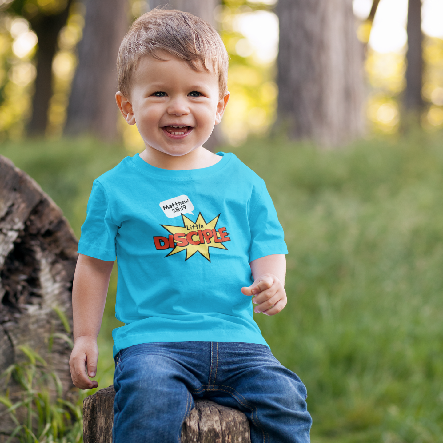 Sky Blue "Little Disciple" boys christian t-shirt