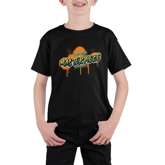 Black "I am his masterpiece" boys christian t-shirt