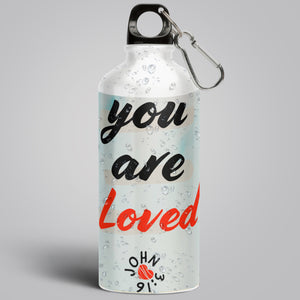 "John 3:16 - You are Loved" Aluminium Water Bottle