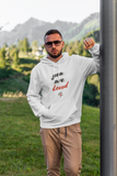 White "You are loved" unisex christian hooded sweatshirt