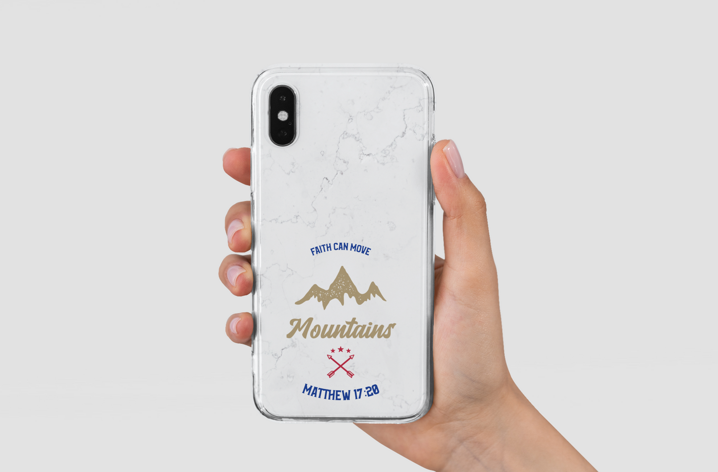 "Faith can move mountains" Christian Phone Back case