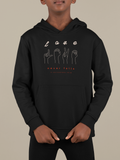 Black "Love never fails" kids christian hooded sweatshirt