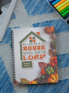"As for Me and My house We will serve the Lord" Premium Wiro Bound Christian Notebook (A5)